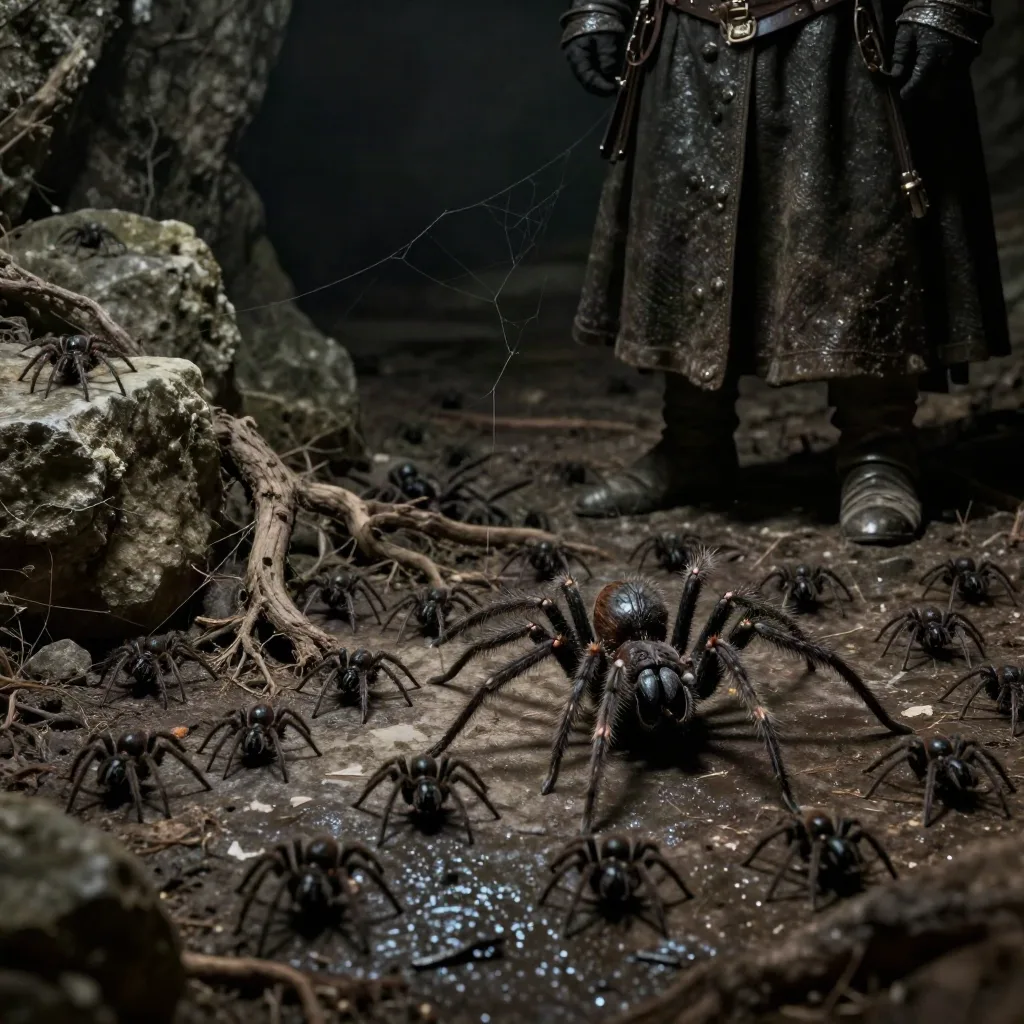 Ilustração de Enxame de Aranhas
