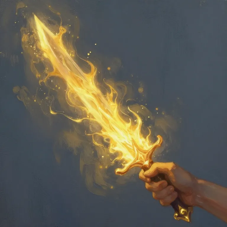 Ilustração de Lâmina Flamejante